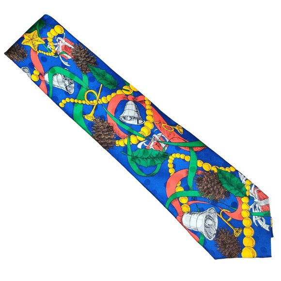 Ties In Disguise Mens Christmas Holiday Necktie Silk Ugly Sweater Party Xmas Tie - Picture 3 of 6